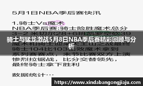 骑士与猛龙激战5月8日NBA季后赛精彩回顾与分析